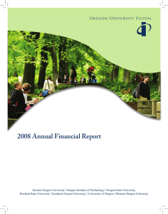2008 Annual Financial Report Oregon University System