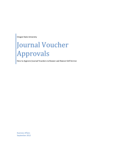 Journal Voucher Approvals  Oregon State University
