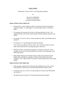 PERCUSSION  Performance Notes for 2015-16 All-State Band Auditions by