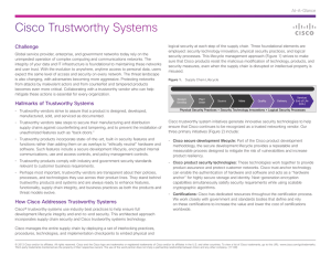 Cisco Trustworthy Systems Challenge At-A-Glance