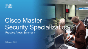 Cisco Master Security Specialization Practice Areas Summary February 2016