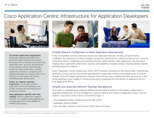 Cisco Application Centric Infrastructure for Application Developers At-a-Glance