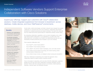 Independent Software Vendors Support Enterprise Collaboration with Cisco Solutions