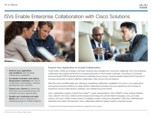 ISVs Enable Enterprise Collaboration with Cisco Solutions At-a-Glance