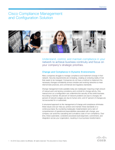 Cisco Compliance Management and Configuration Solution