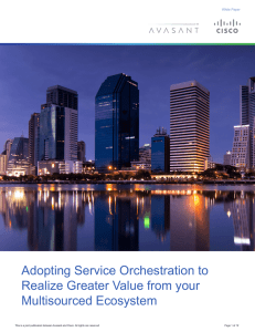 Adopting Service Orchestration to Realize Greater Value from your Multisourced Ecosystem White Paper