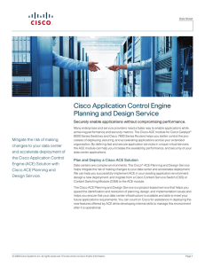 Cisco Application Control Engine Planning and Design Service