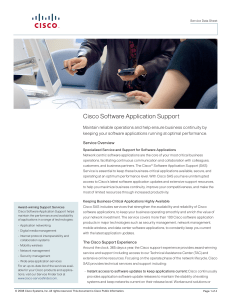 Cisco Software Application Support