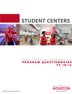 STUDENT CENTERS F Y   1 6 - 1 7