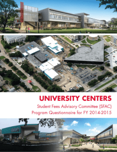 STUDENT FEES ADVISORY COMMITTEE (SFAC)  FY 2014-2015