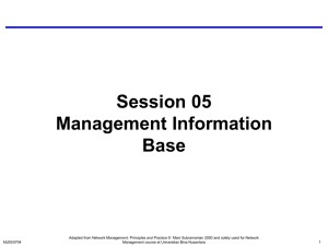 Session 05 Management Information Base