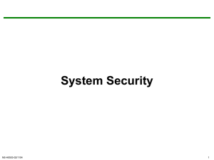 System Security NS-H0503-02/1104 1