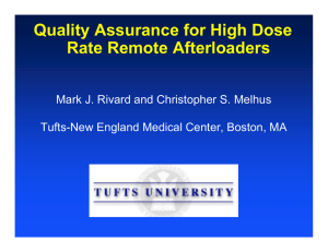 Quality Assurance for High Dose Rate Remote Afterloaders