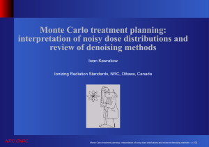 Monte Carlo treatment planning: interpretation of noisy dose distributions and