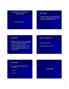 SKYSHINE: SKYSHINE AND ADJACENT STRUCTURES