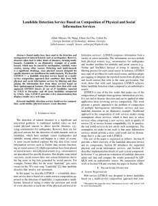 Landslide Detection Service Based on Composition of Physical and Social