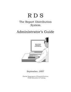 R D S Administrator’s Guide The Report Distribution