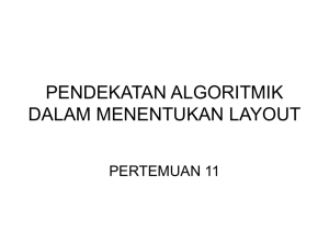 PENDEKATAN ALGORITMIK DALAM MENENTUKAN LAYOUT PERTEMUAN 11