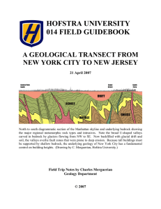 HOFSTRA UNIVERSITY 014 FIELD GUIDEBOOK A GEOLOGICAL TRANSECT FROM