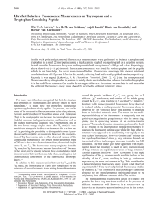 Ultrafast Polarized Fluorescence Measurements on Tryptophan and a Tryptophan-Containing Peptide