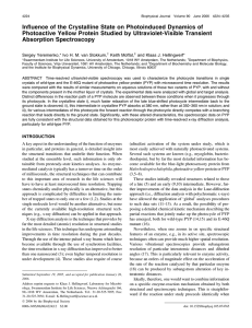 Inﬂuence of the Crystalline State on Photoinduced Dynamics of