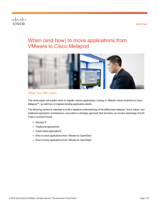 When (and how) to move applications from VMware to Cisco Metapod