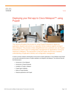 Deploying your first app to Cisco Metapod™ using Puppet