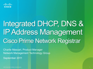 Integrated DHCP, DNS &amp; IP Address Management Cisco Prime Network Registrar