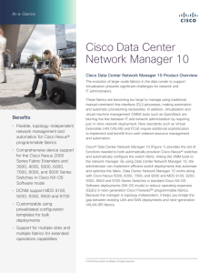 Cisco Data Center Network Manager 10 At-a-Glance