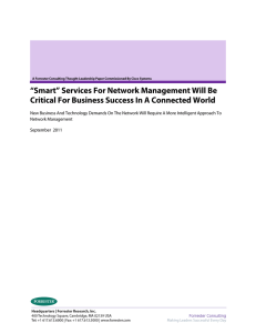 “Smart” Services For Network Management Will Be
