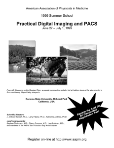 Practical Digital Imaging and PACS 1999 Summer School
