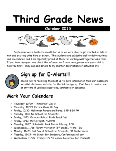 Third Grade News October 2015