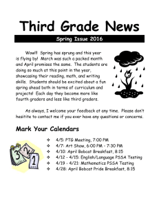 Third Grade News Spring Issue 2016
