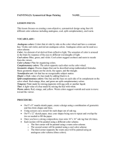 PAINTING(3): Symmetrical Shape Painting  NAME:_________________ LESSON FOCUS: