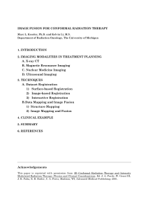 IMAGE FUSION FOR CONFORMAL RADIATION THERAPY