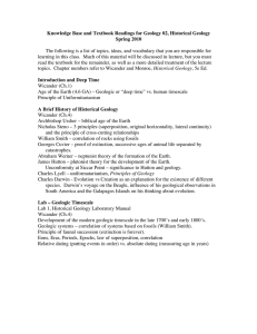 Knowledge Base and Textbook Readings for Geology 02, Historical Geology