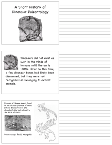 A Short History of Dinosaur Paleontology