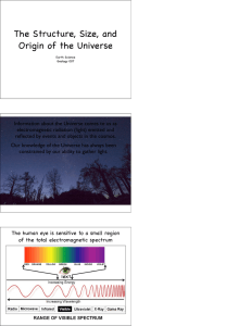 The Structure, Size, and Origin of the Universe