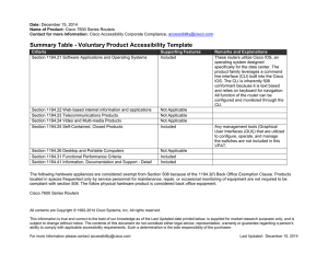 Summary Table - Voluntary Product Accessibility Template