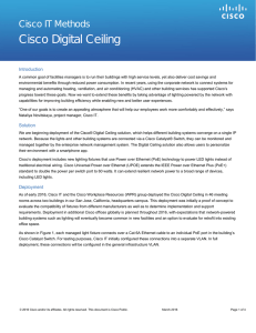 Cisco Digital Ceiling Cisco IT Methods