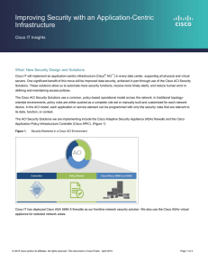 Improving Security with an Application-Centric Infrastructure Cisco IT Insights