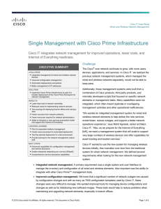 Single Management with Cisco Prime Infrastructure