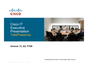 Cisco IT Executive Presentation TelePresence