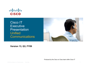 Cisco IT Executive Presentation Unified