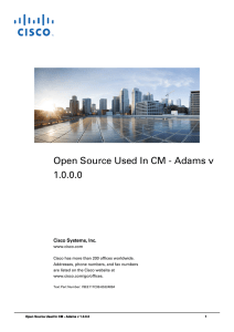 Open Source Used In CM - Adams v 1.0.0.0  Cisco Systems, Inc.