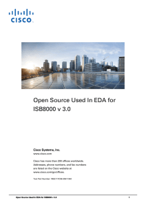 Open Source Used In EDA for ISB8000 v 3.0  Cisco Systems, Inc.