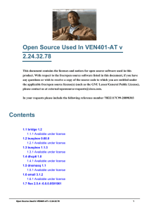 Open Source Used In VEN401-AT v 2.24.32.78