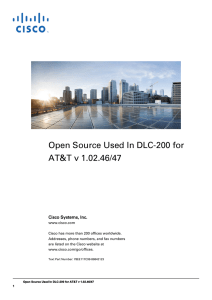 Open Source Used In DLC-200 for AT&amp;T v 1.02.46/47  Cisco Systems, Inc.