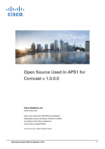 Open Source Used In APS1 for Comcast v 1.0.0.0  Cisco Systems, Inc.