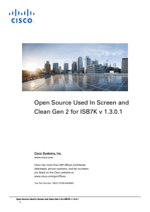 Open Source Used In Screen and  Cisco Systems, Inc.